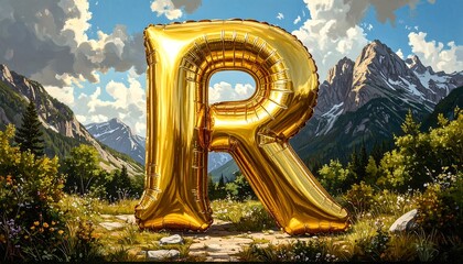 Letter R in nature