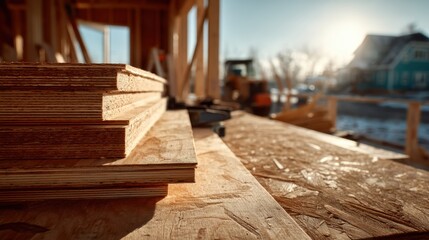 Installing plywood sheets as temporary flooring and walling in residential construction building site construction guide outdoor practical insights