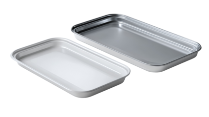 Rectangular Aluminum Baking Tray isolated on transparent background Remove png