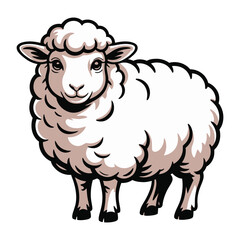 vector illustration of sheep
