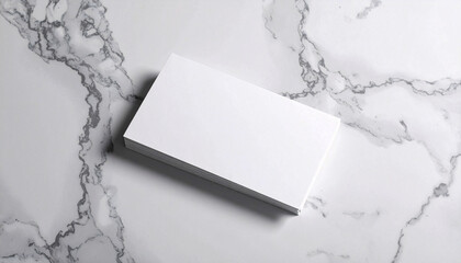 Sleek business card mockup on marble for a luxurious branding showcase