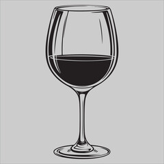 wine glass icon silhouette vector illustration