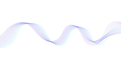 Abstract Colorful Flowing Gradient Wave Lines