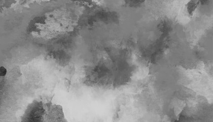 Abstract Black and White Watercolor Texture Background