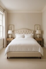 Elegant Neutral Hotel Style Bedroom