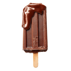 Obraz premium Chocolate popsicle isolated on transparent background