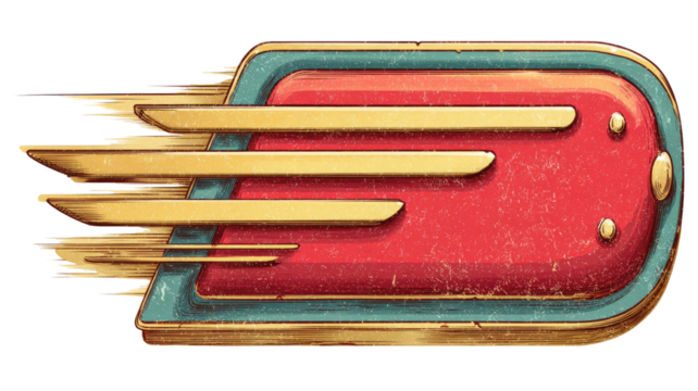 A vintage illustration of fast delivery truck showing retro transportation courier logistics shipping vehicle service design element isolated on white background
