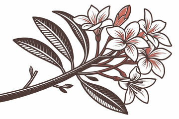 vector illustration of a tree with flowers