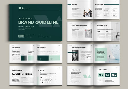 Brand Guideline Landscape Brochure Template