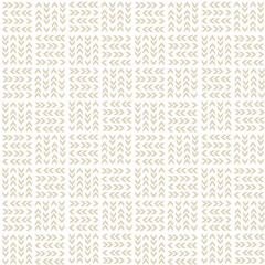Seamless simple geometric pattern. White and beige ornament.
