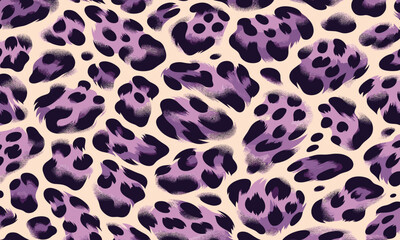 Digital art vector of purple leopard texture featuring wild fur pattern perfect for stylish fabric, fashion prints, wallpaper, and decorative digital projects.