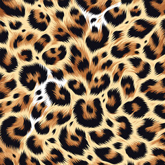 Seamless Animal Wildlife Skin Pattern. Leopard Skin Texture Pattern Vector. Leopard Fur Camouflage Background, vibrant look for digital and print use.