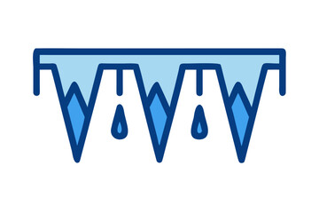 Blue icicles for winter and holiday designs