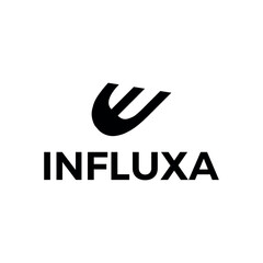 INFLUXA brand logo in black and white