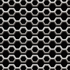 Seamless Honeycomb Background – Tech Hexagon Grid Texture