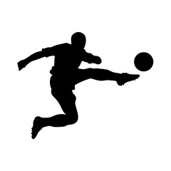 Soccer Kick Silhouette Vector Illustration
