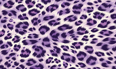 Purple leopard print design in vector style with fur pattern influence a versatile option for fabric prints, fashion branding, wallpaper, and trendy projects.