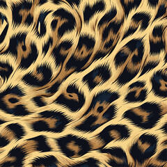 Leopard Fur Camouflage Background. Seamless Animal Wildlife Skin Pattern. Leopard Skin Texture Pattern Vector, bold motif for digital and print use.