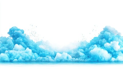 Blue abstract clouds fluffy smoke dreamy background. Mist and vapor in the sky form a soft background. Dreamy clouds with fluffy texture, abstract atmosphere, creative design, perfect for ethereal