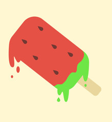 Melting Watermelon Ice Cream