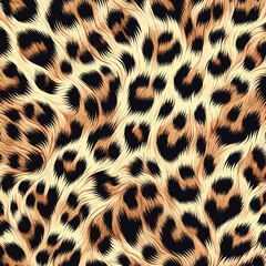 Seamless Animal Wildlife Skin Pattern. Leopard Skin Texture Pattern Vector. Leopard Fur Camouflage Background, luxury motif for wallpaper and apparel.