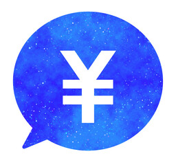 青い星空｜円マークの吹き出し