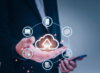 Cloud Computing and Data Synchronization Technology Concept