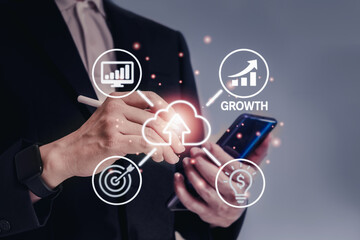 Cloud Computing and Data Synchronization Technology Concept