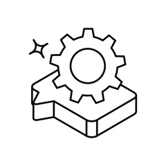 Natural Language Processing   Black Line Icon