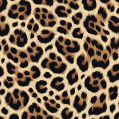 Seamless Animal Wildlife Skin Pattern. Leopard Skin Texture Pattern Vector. Leopard Fur Camouflage Background, vibrant design for fashion and textile.