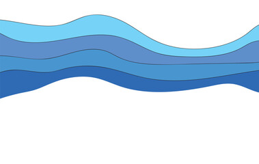 abstract blue wave shape