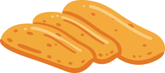 Close-up shot of three golden-brown, oblong-shaped, fried food items, possibly breaded or battered.