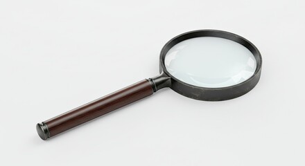 Discover hidden details and uncover truths with this classic magnifying glass, evoking curiosity, research, and meticulous examination.