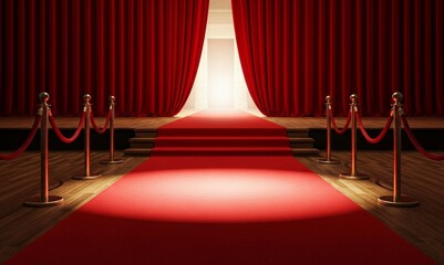 red carpet on stage