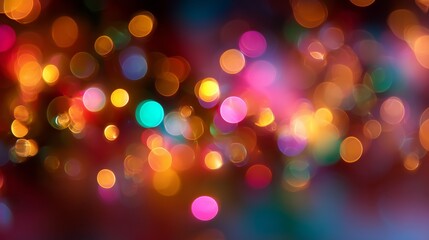 Obraz premium Colorful lights create a vibrant and festive atmosphere during a celebration at night