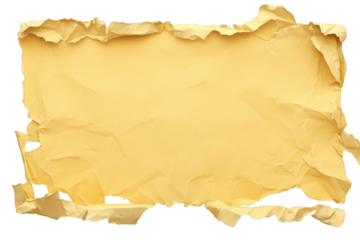 Torn Paper Texture on Transparent Background with Detailed Edges and Beige Tones