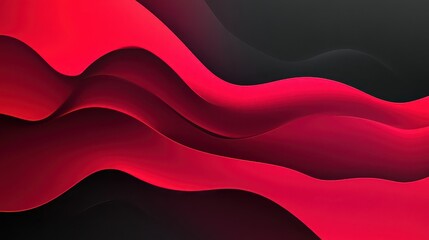 Abstract red and black wavy background with elegant and modern design