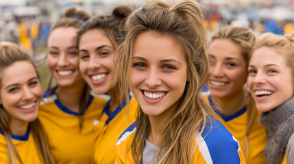 soccer team celebrating victory