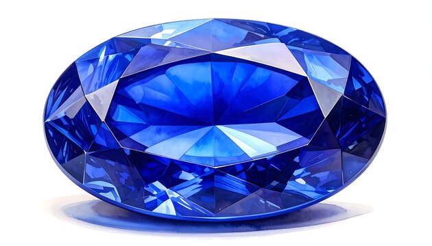 Oval blue gemstone (1)