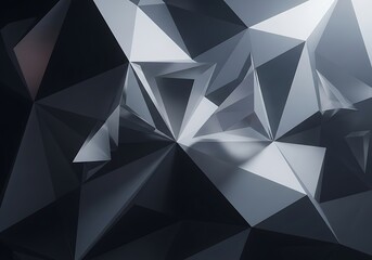 Fototapeta premium Abstract crystalline structures create a futuristic and fragmented dimensional artwork that resembles a diamond surface