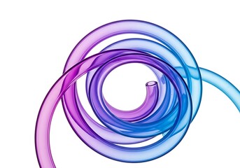 Abstract spiral tube isolated on white background