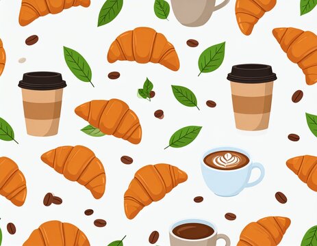 seamless pattern with coffee beans