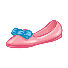 Flat Shoes Hand Drawing Vector Illustration