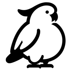 Mini cockatoo silhouette