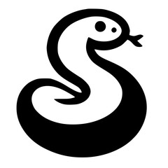 Naklejka premium Mini snake silhouette