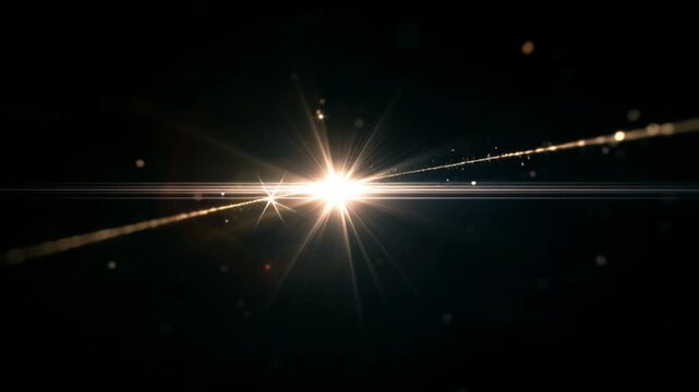 Real Shoot Cinematic Lens Flare Overlay on Black Background at 1000fps Slow Motion.