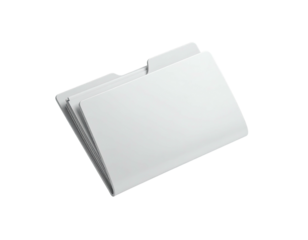 A stack of blank white file folders arranged over a dark background