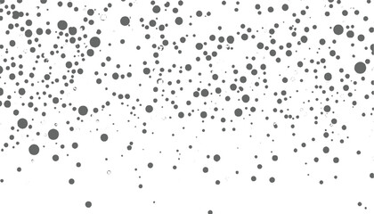 Gray circles scattered on white background dots random