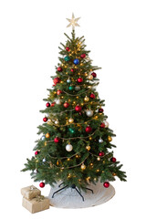 Fototapeta premium decorated christmas tree