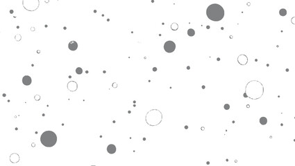 Gray circles scattered on white background vector